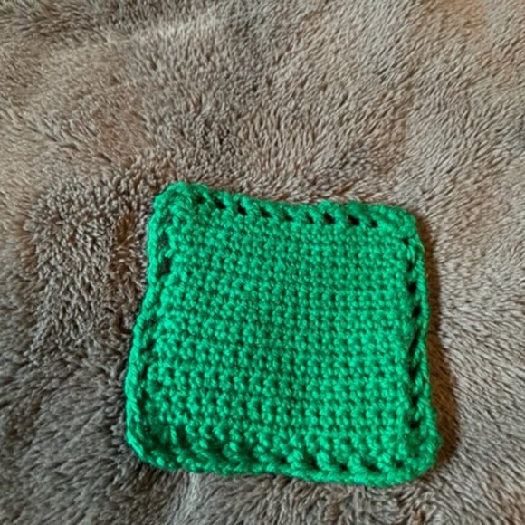 Christmas Coasters Handmade Crocheted Items Set of Two Candle & Snowman - Picture 4 of 7